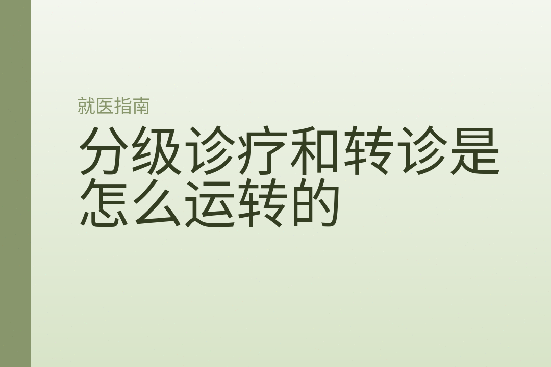 分级诊疗和转诊是怎么运转的